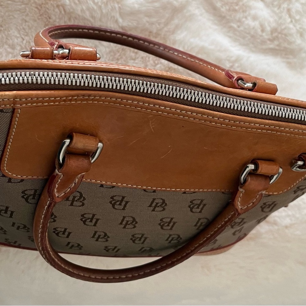 Dooney & Bourke Monogram Canvas and Leather Handbag - Picture 10 of 16